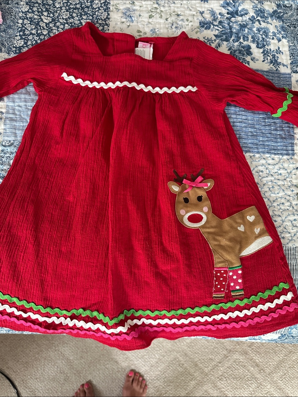 Goodlad Red Girls Ruffled Top with Pink Brand Tag